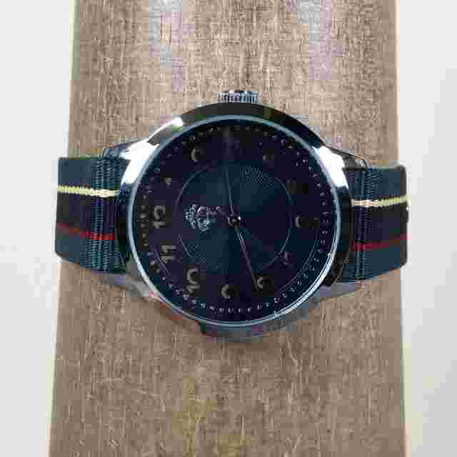 Brooks Brothers Men Classic Extra Nylon Strap 33mm Quartz Analog Watch 7 1/2"