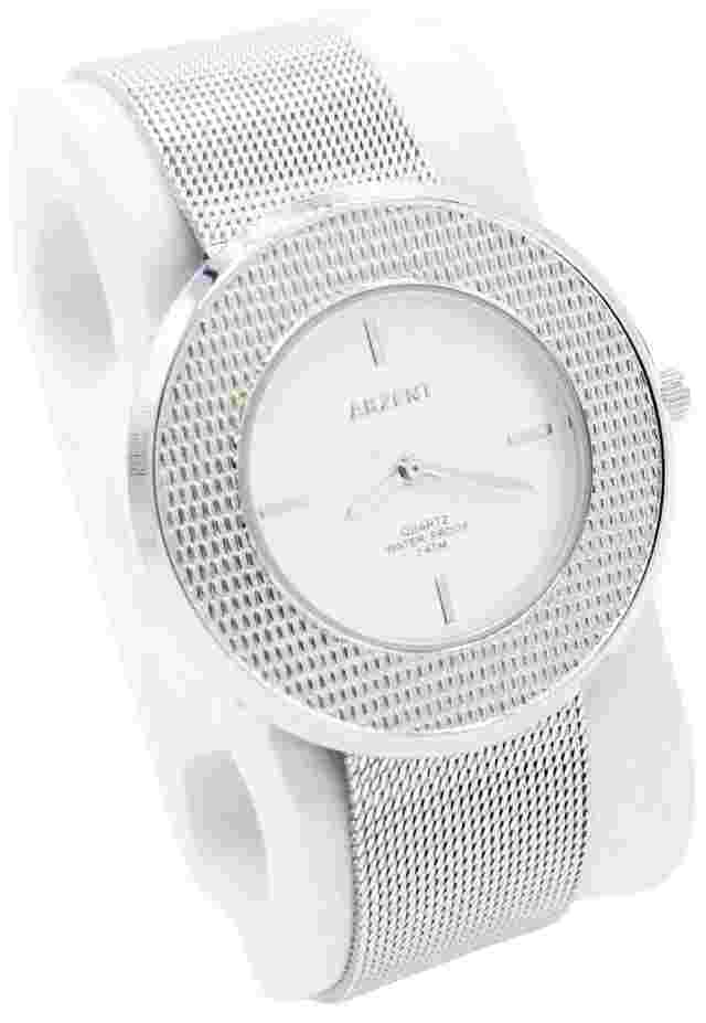 Ladies' Wristwatch Women's Watch Girl Analogue Quartz Watch Mesh Strap Silver-Coloured Accent