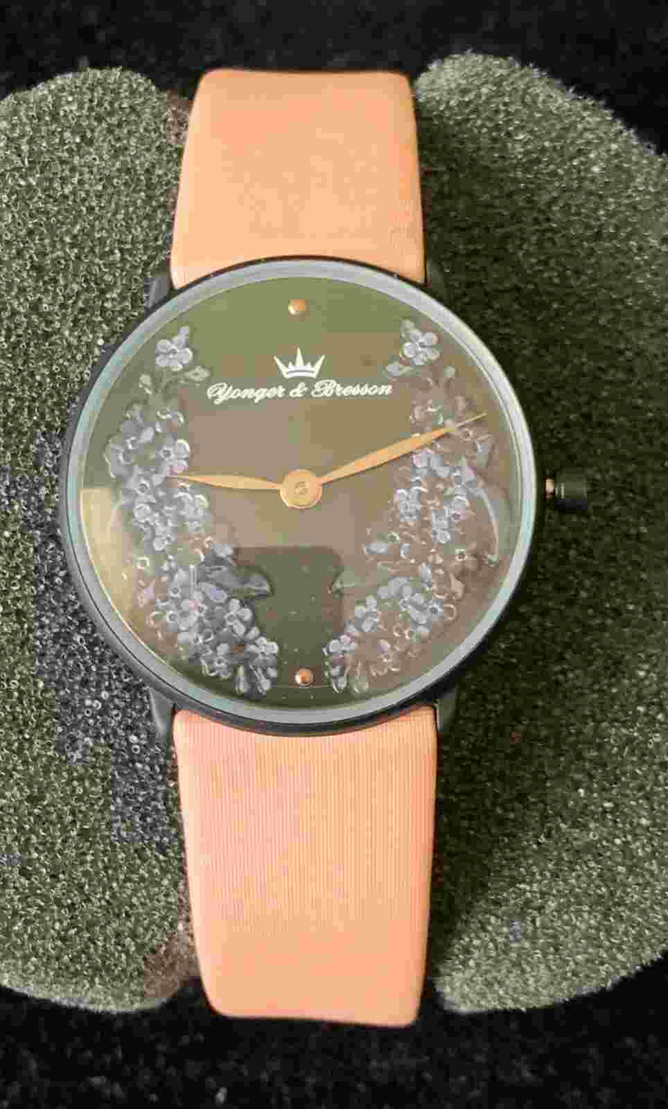 NEW Yonger & Bresson Qvartz Women watch Leahter Bracelet size 34 mm