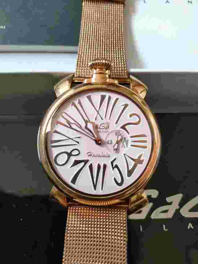 Gaga Milan Analog Quartz Women O O Wristwatch With Box And Manual Vintage 479476