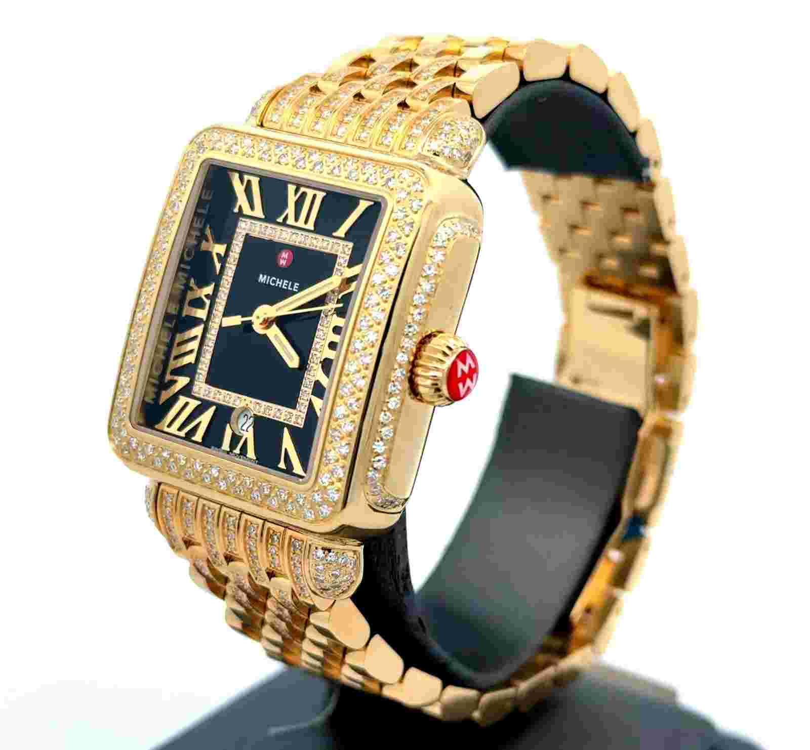 Special Edition Deco Madison 18K Gold-Plated Diamond Watch MWW06T000273