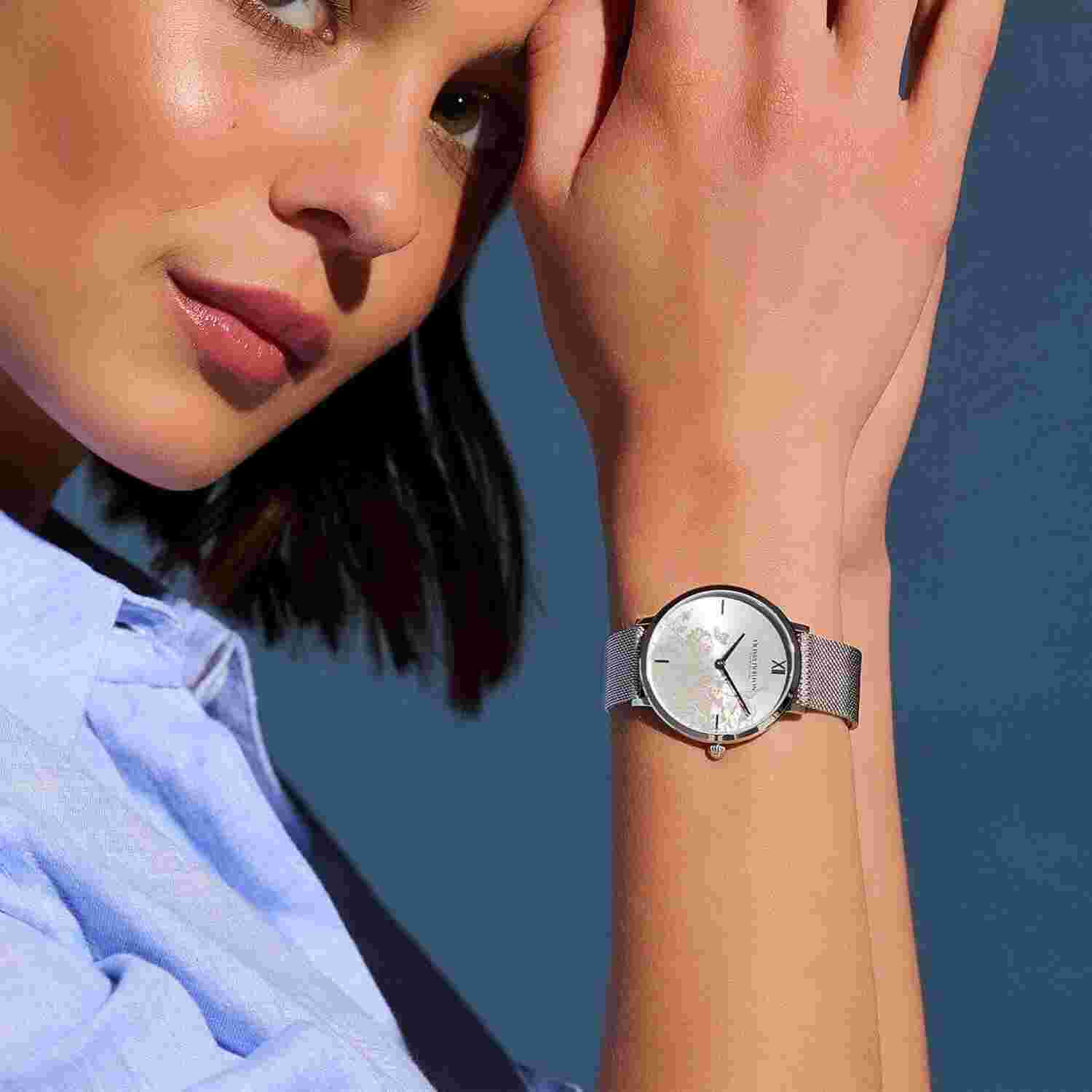 Olivia Burton Watch ob24000115 Signature 35mm Floral Bloom Ultra Slim Silver