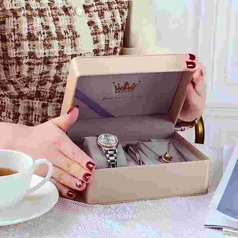Women's Watch Steel Band Automatic Mechanical Watch Waterproof Date Rhinestone