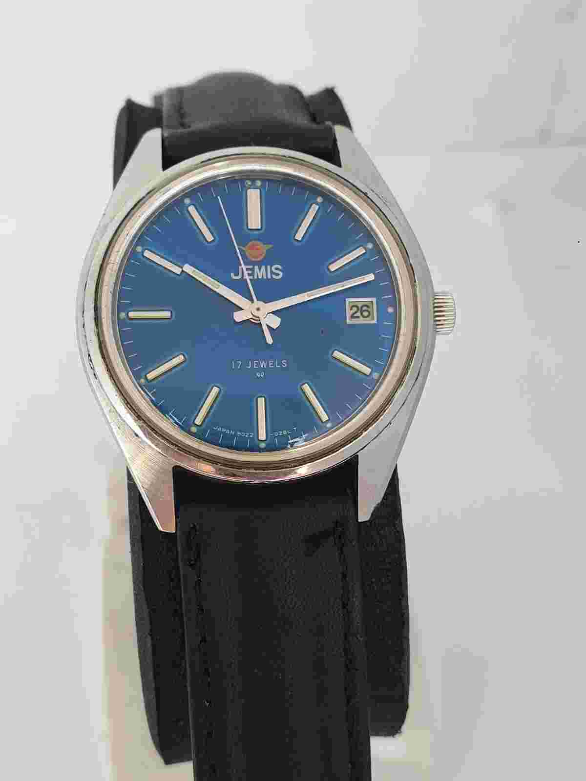 Vintage Jemis Watch by Seiko Date 17j cal.5022 Stainless Steel Mens's Watch Japa