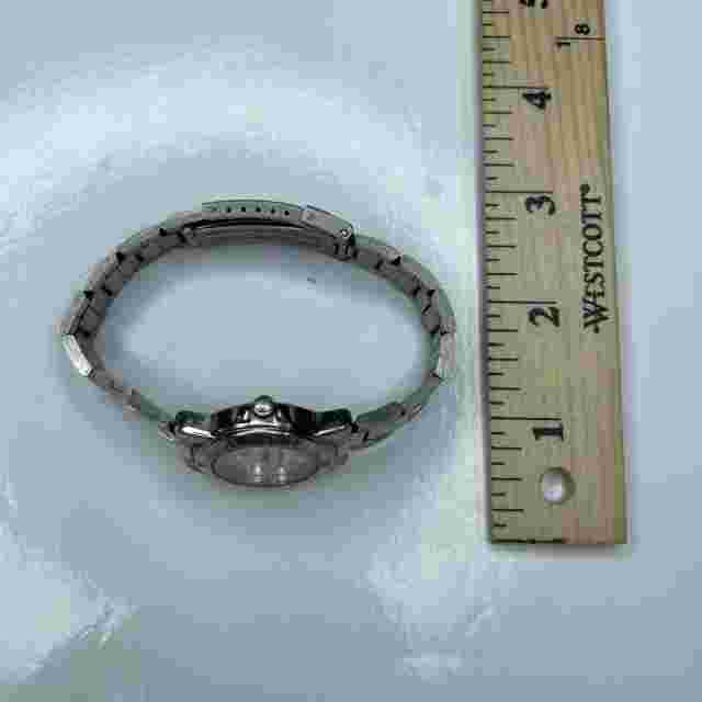 E TFX Kirby Chrono Ladies Silver Stainless Bulova 36M101 B4 WR Untested