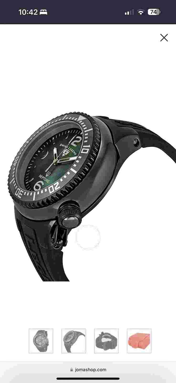 Neptune Ceramic Black IP Steel Unisex Watch Item No. 11844-BB-01MOP