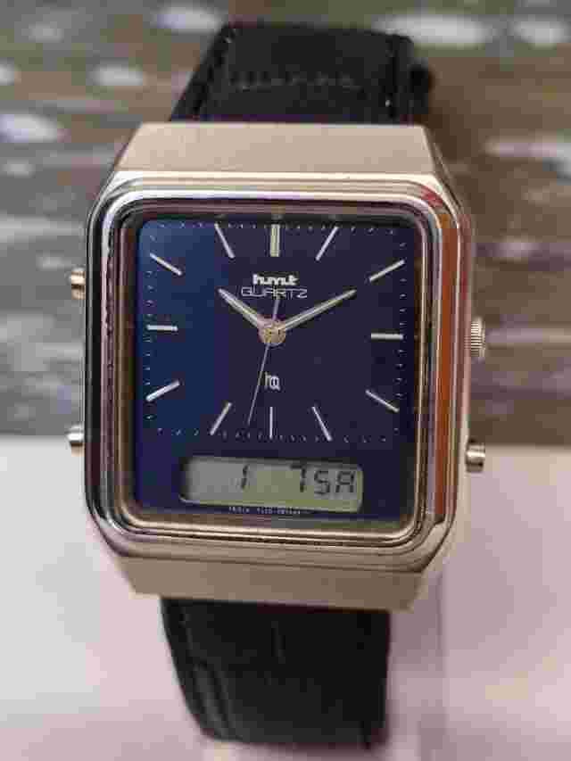 HMT QUARTZ BLUE DIAL TL10-8402 INDIA MEN'S FULLY WORKING CONDITION VINTAGE WATCH