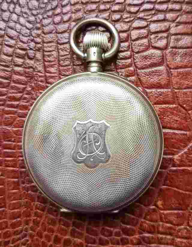 Antique Paul Buhre Pavel Bure Silver Swiss Pocket Watch Imperial Russia