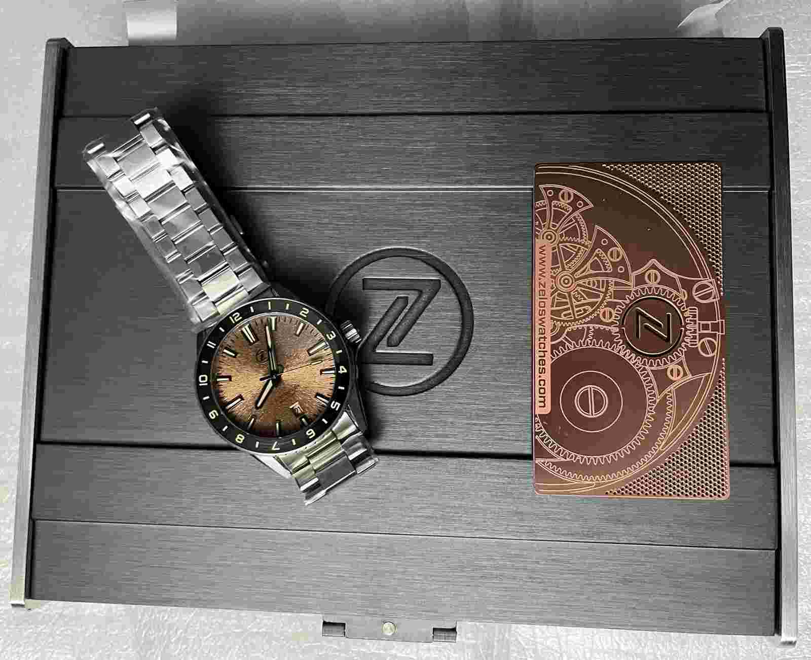 New Zelos SPEARFISH 40MM 12HR COPPER SS 200m Watch - DEALER & WARRANTY