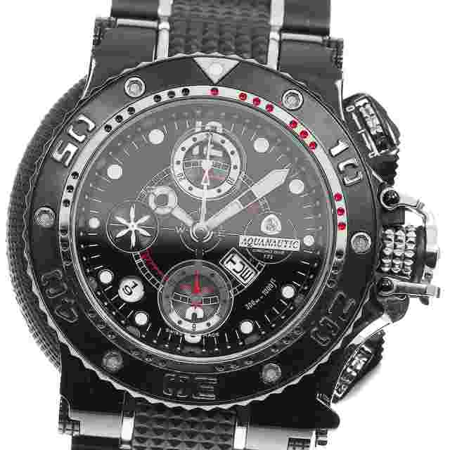 AQUANAUTIC KING KOUDAS CHRONODIVE DAY DATE BLACK SS X RUBBER AUTOMATIC MEN'S