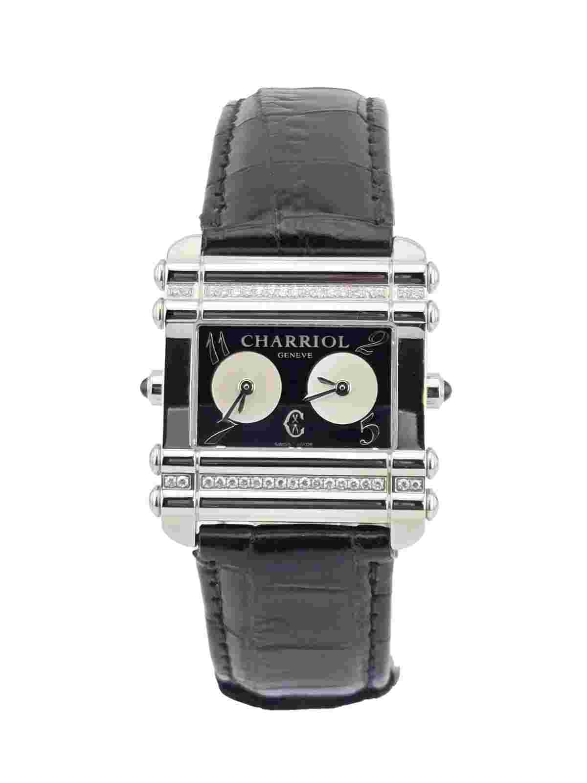 Charriol Women's Diamond Accents Leather Strap Watch - CDT-81-1-81-DT01