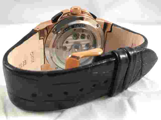 S.U.G. MAGNUM GENTS AUTOMATIC MULTI-FUNCTION WATCH BLACK LEATHER / DIAL