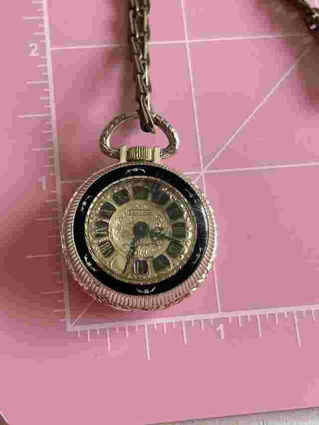 Taylor Watch 1” w/chain Antimagnetic - Parts Or Repair Only