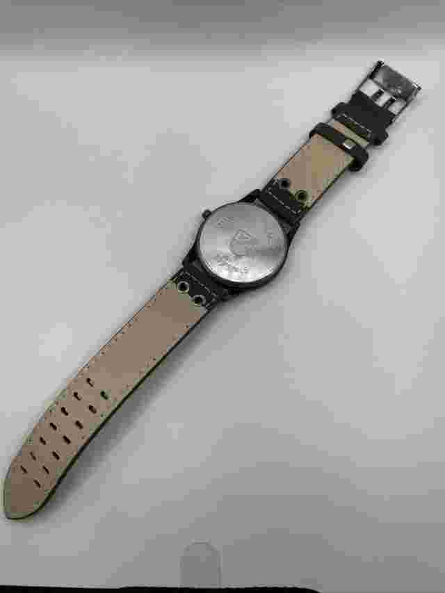Xinew men’s Watch, green leather band,black bezel with green dial