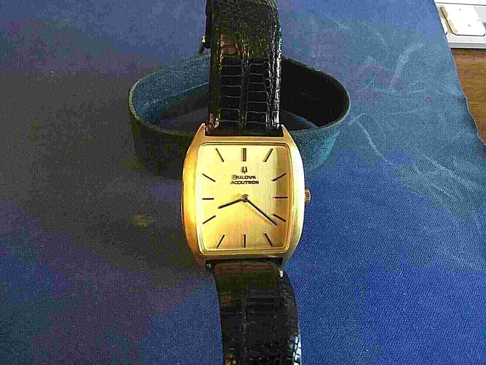 BULOVA ACCUTRON 18K Solid Yellow Gold in a  Cushion Case