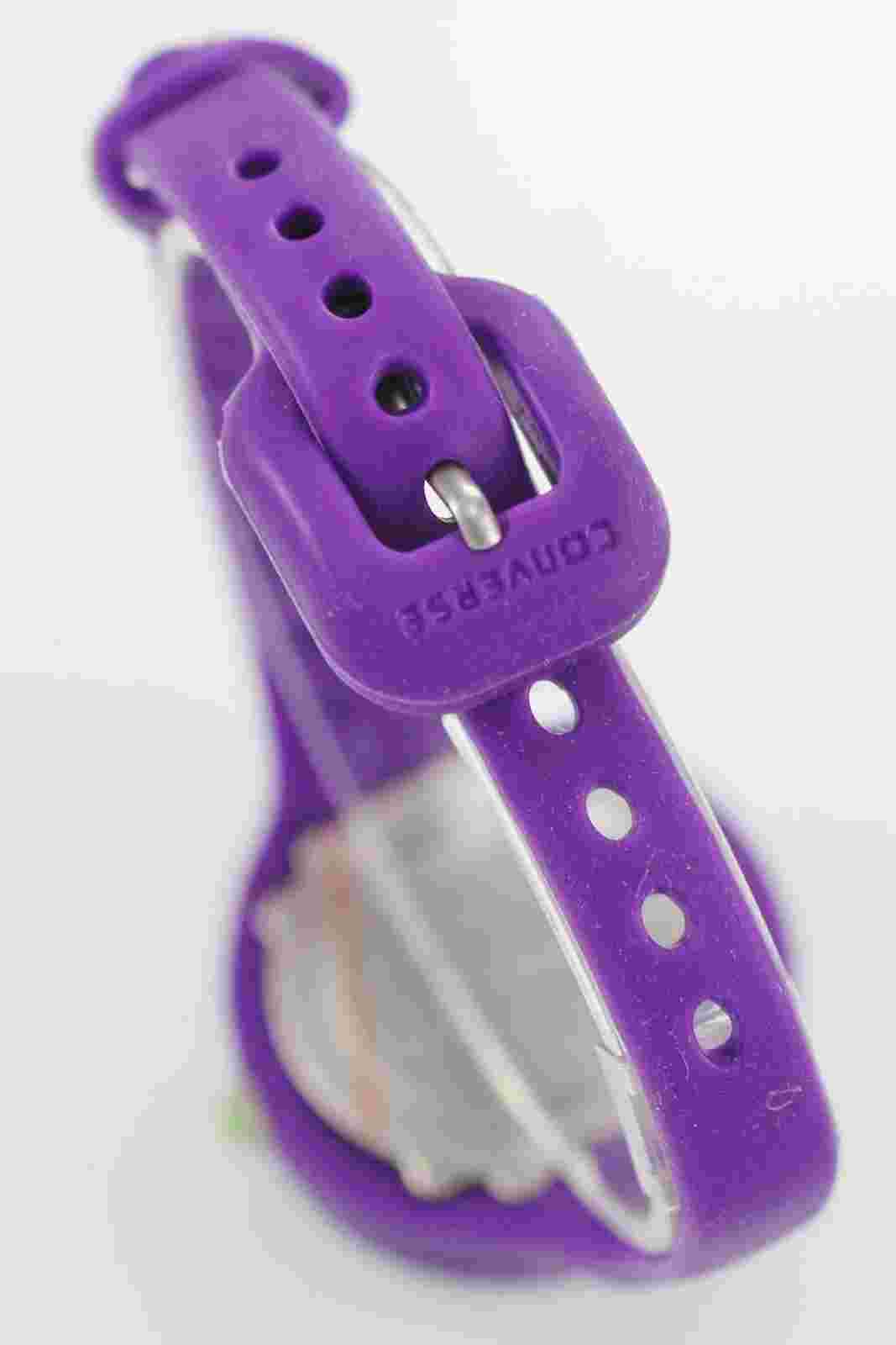 Converse Skinny Women Rubber 50m Purple Quartz Battery Watch VR023-505
