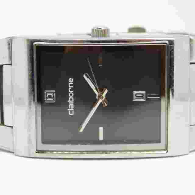 Claiborne CLM1040 Silver Tone Quartz Analog Men's Watch (945)
