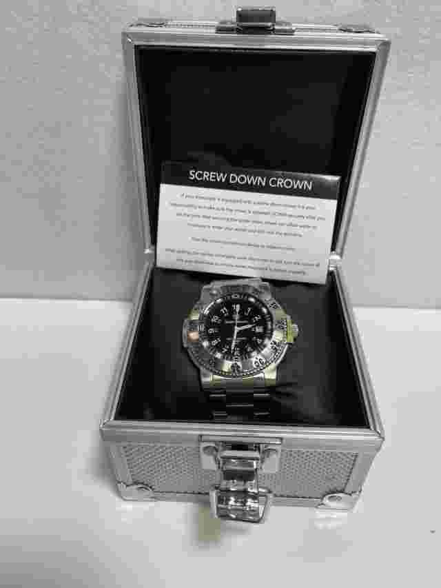 Smith and Wesson Men's  43mm Aviator Tritium H3 SS Black Dial SWW-357-SS