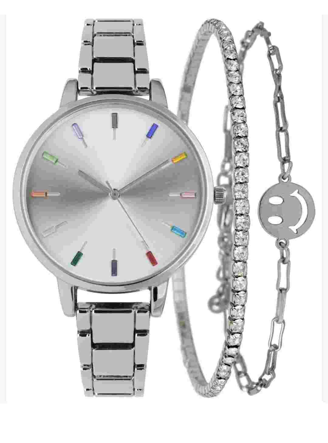 INC International Concepts Women's Silver-Tone Bracelet Watch 38mm Retail $59.50