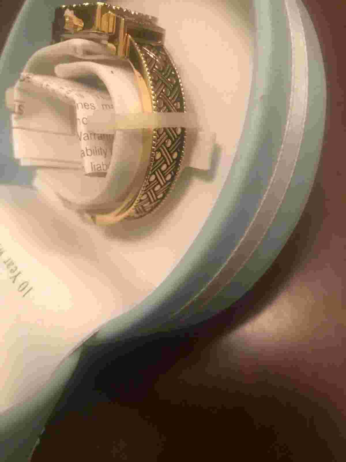 Vivani Gold Tone Women’s Cuff Bangle Watch