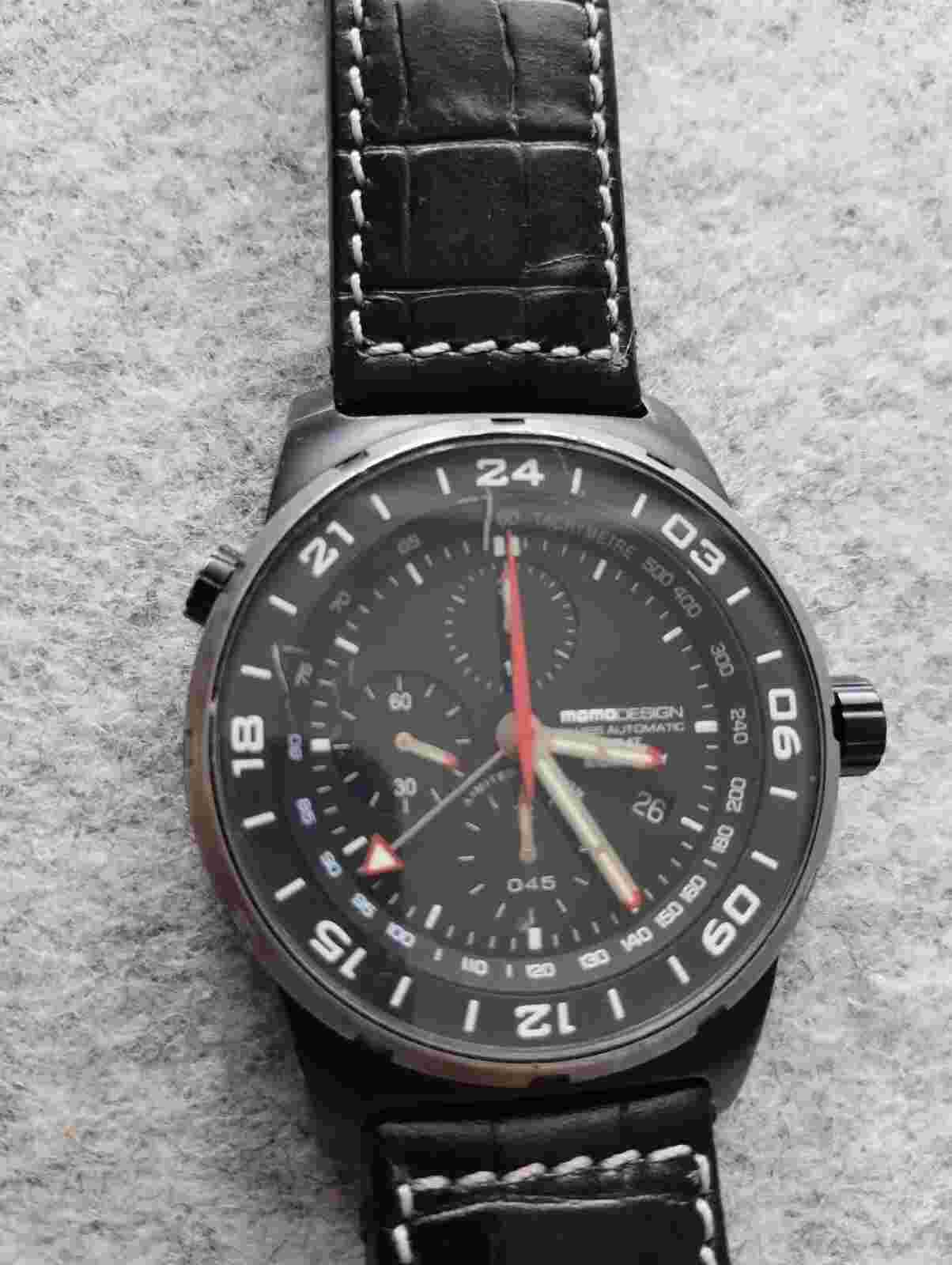 MOMO DESIGN Automatic Chrono with GMT function - Black case - Limited Edition