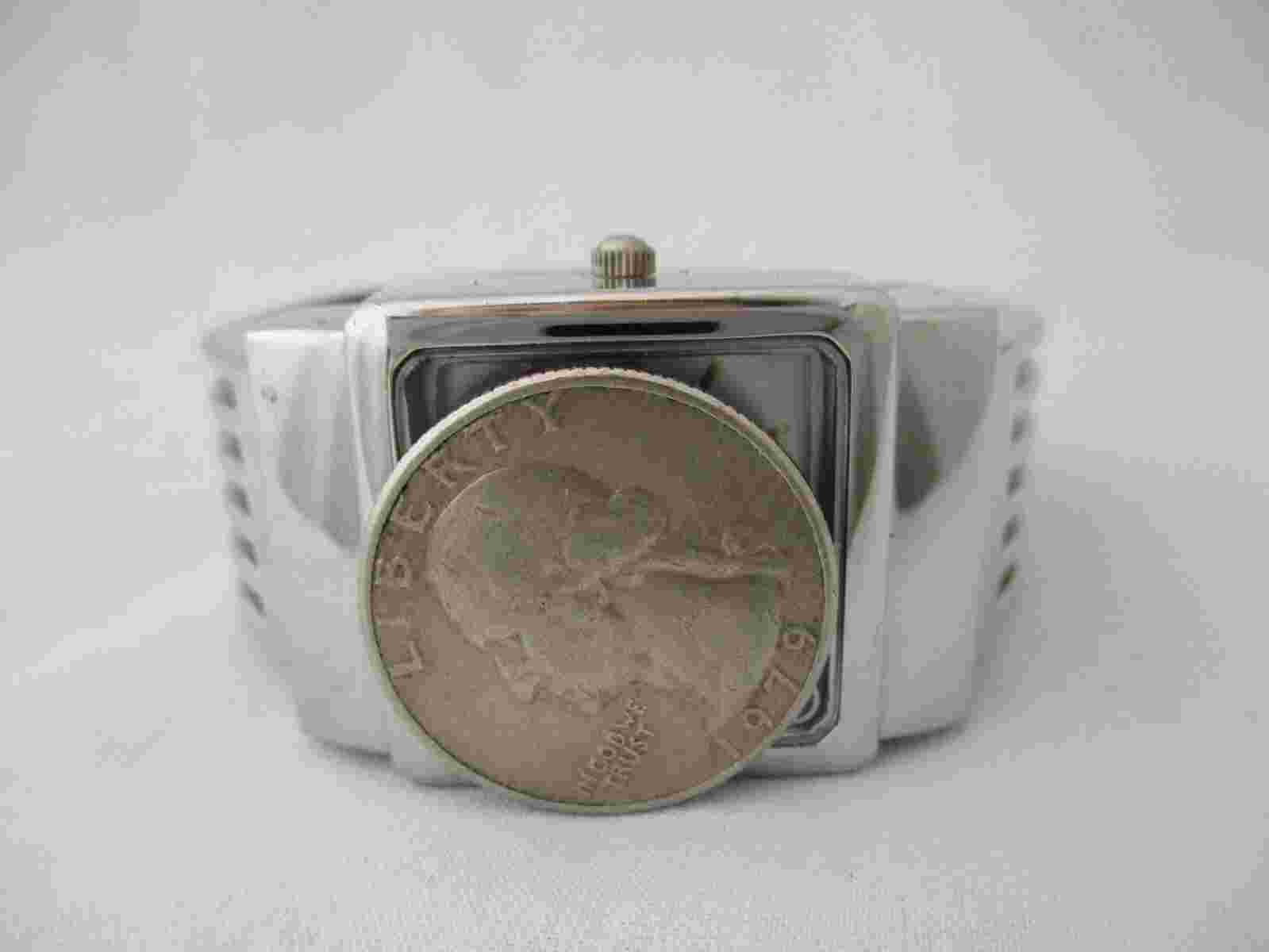 Maurices Women's Analog Watch Silver Toned Cuff Band