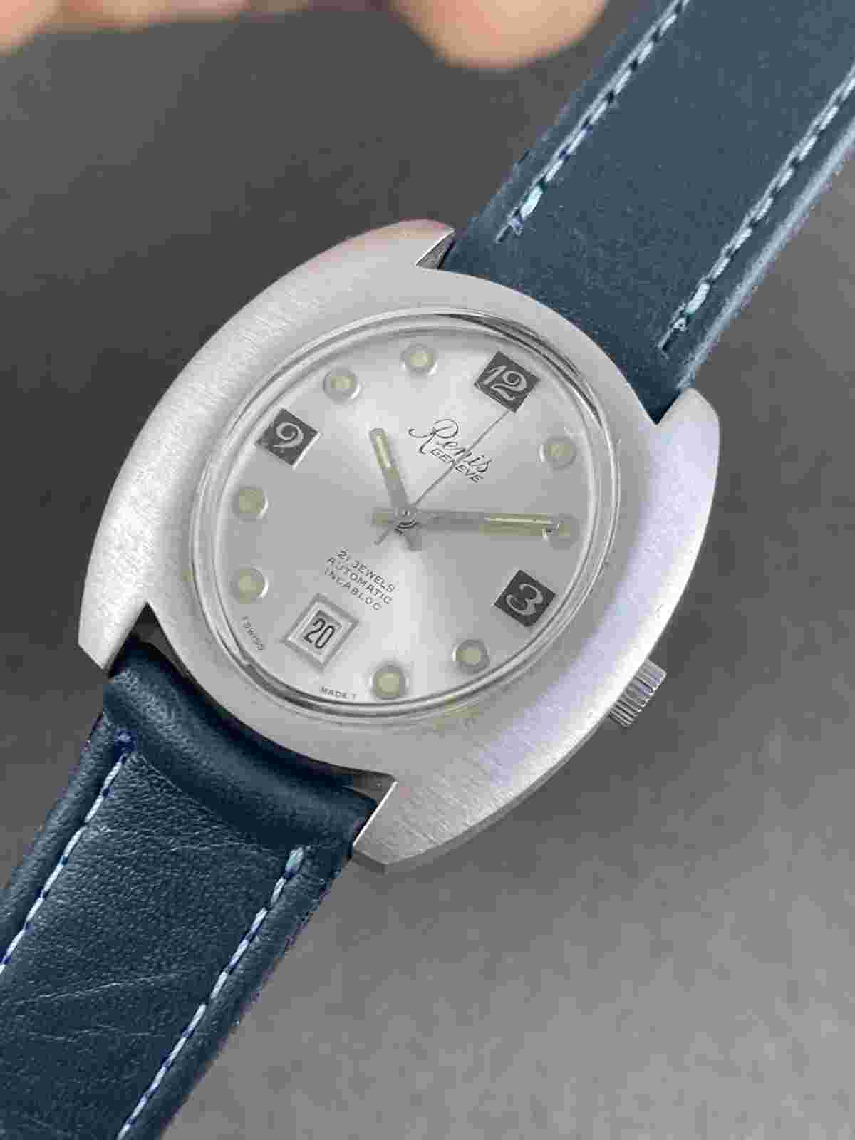 VINTAGE NOS FROM 70´s RENIS SWISS WATCH AUTOMATIC MOVEMENT MINT CONDITION