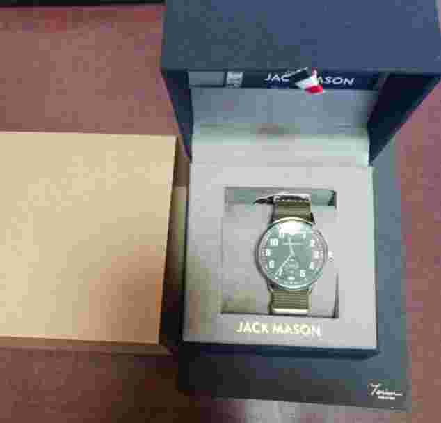 JACK MASON JM-F481-003 Black/Khaki from japan