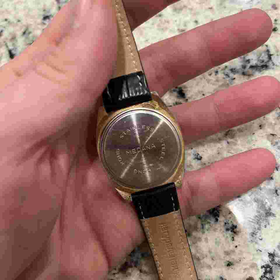 Vintage Medana Quartz Watch Men Silver LCD Digital Date New Battery