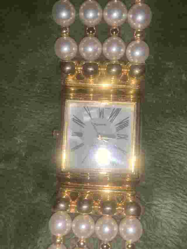 Joan Rivers Classics Collection faux pearls fashion watch