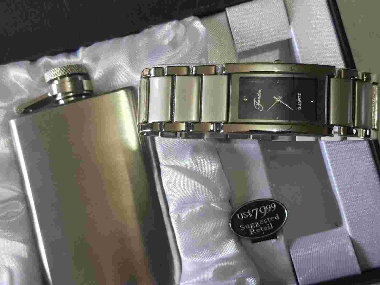 Fondini Watch and Flask Set
