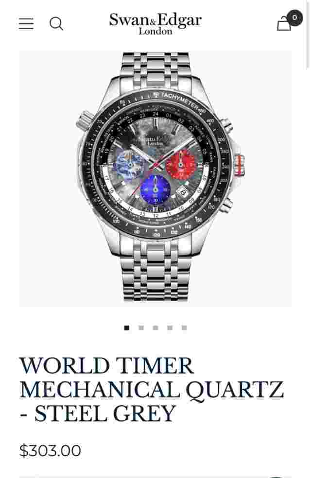 watch men automatic, swan and Edgar, casual/luxury watch