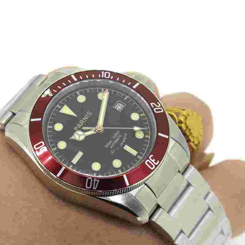 41mm Parnis 21 Jewel Miyota Automatic Men Mechanical Watch Luminous No. Sapphire