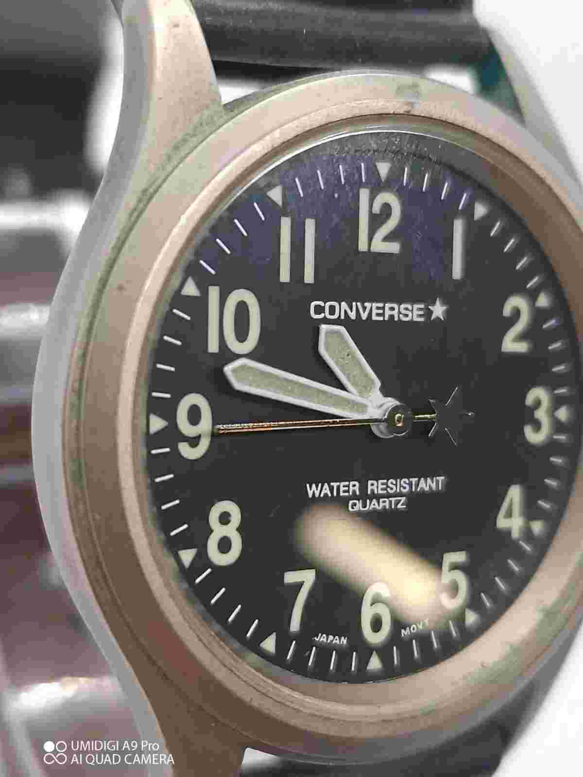 Converse N-1277 Quartz Black Dial Leather Band Watch
