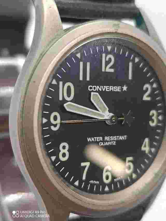 Converse N-1277 Quartz Black Dial Leather Band Watch
