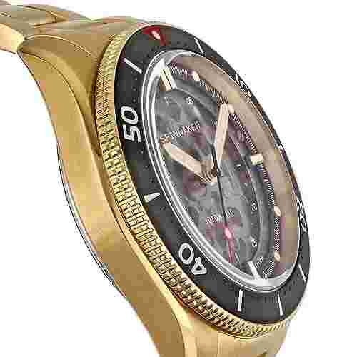 [Spinnaker] Watch CROFT Skeleton Dial Automatic 15 ATM SP-5095-44 Men's Gold