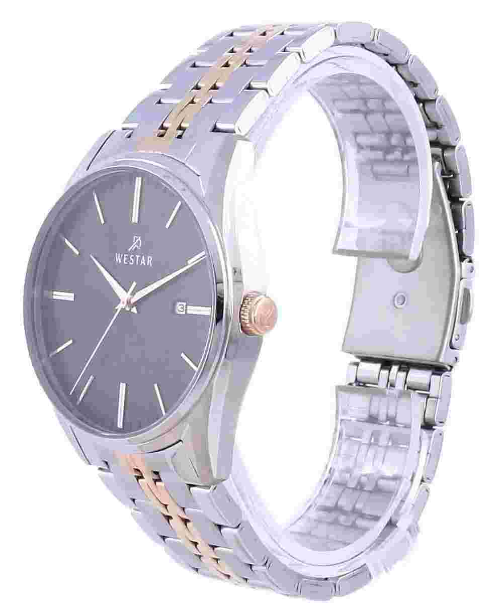 Westar Black Dial Two Tone Stainless Steel Quartz 50210 SPN 603 Men's Watch