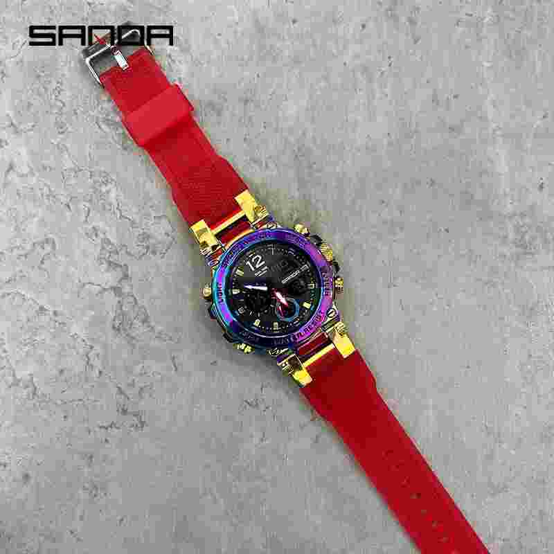 Sanda Multi functional Men's Watch Waterproof Outdoor Sports Leisure Wrist Watch