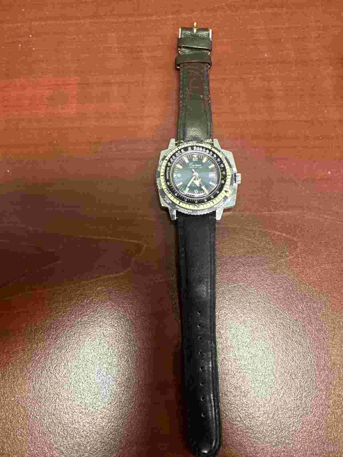 Men's Vintage Rare Eastman Super De Luxe Sea Watch World Divers 10 ATM Running