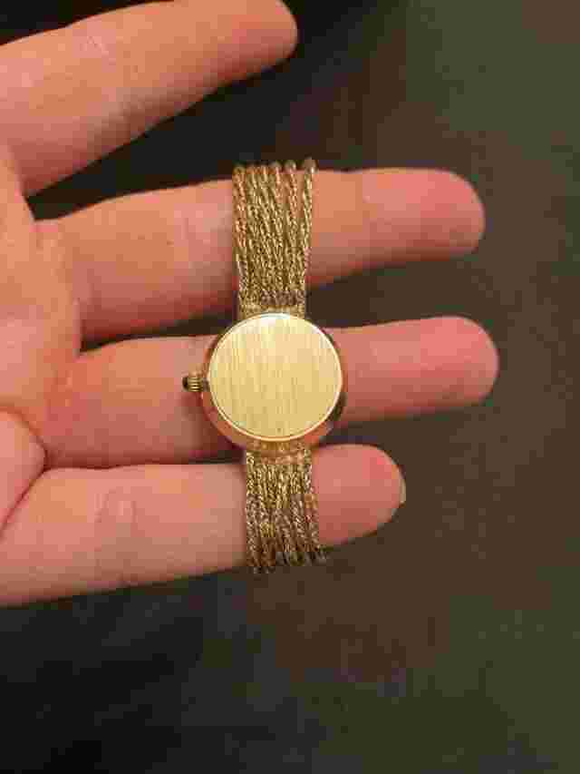 Vintage Gold Tone Cardini Chain Mesh Bracelet Watch New Battery