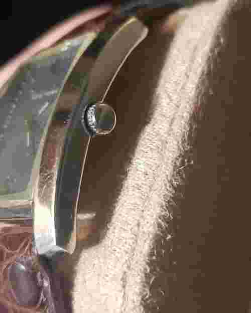 CARAVELLE Mens Wrist Watch 43A119 Gray Face and Brown Leather Band NOS