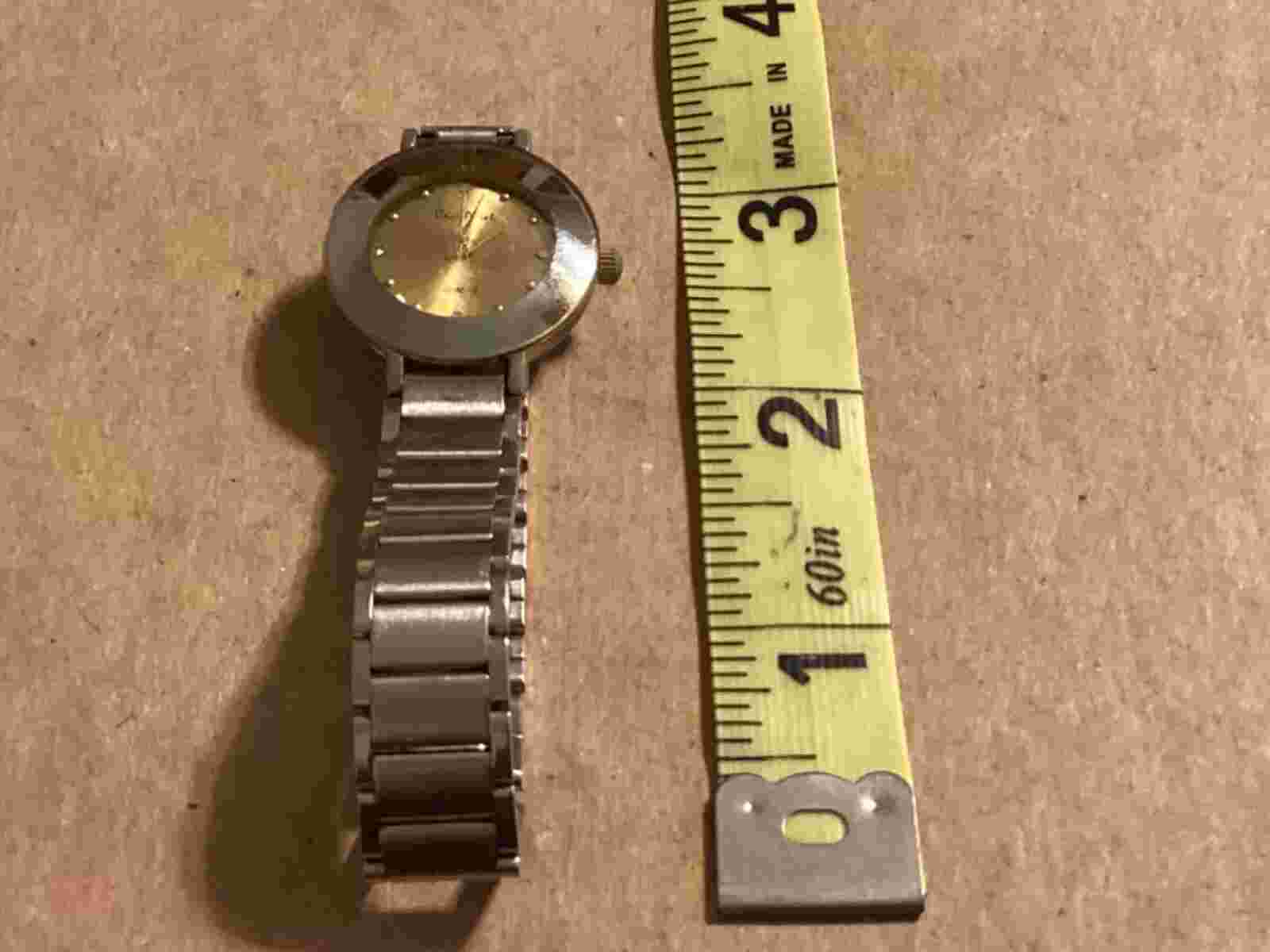 PIERRE NICOL Ladies Watch - New Battery - Runs - Gold Face & Silver Band