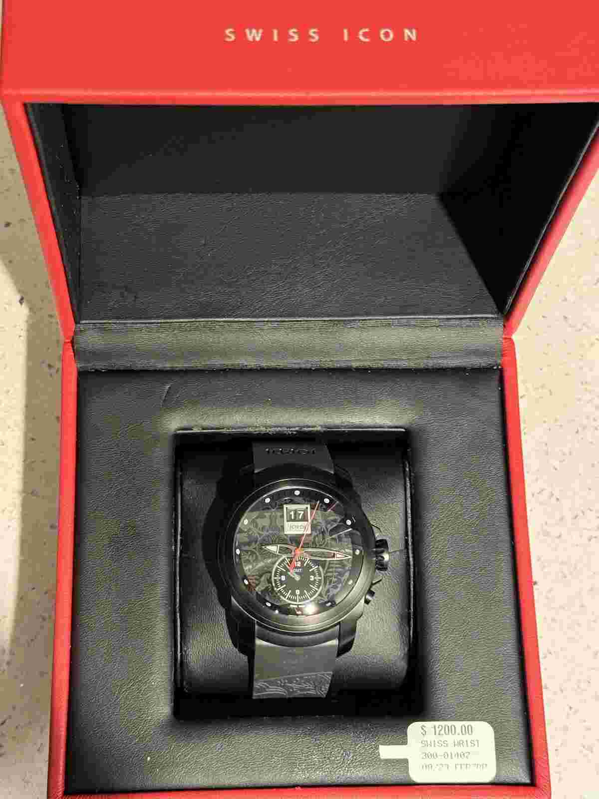 Michel Jordi Swiss Icon Black Dial Quartz Men's Watch