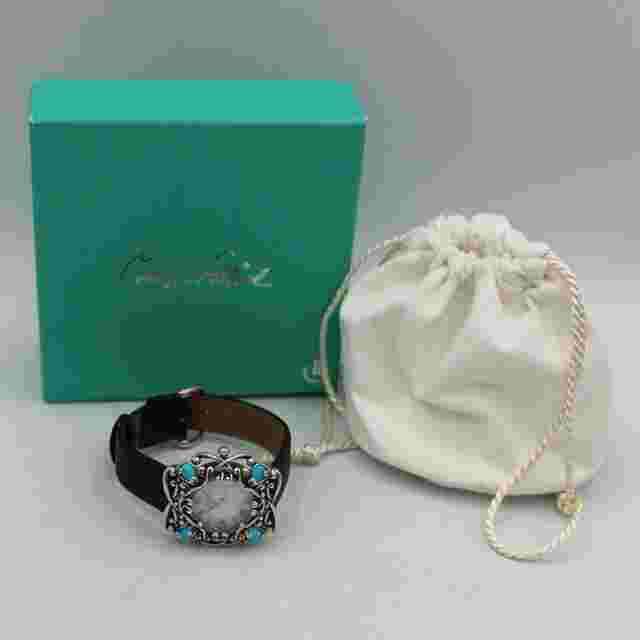Carolyn Pollack Sterling Silver Watch w/ MOP & Sleeping Beauty Turquoise