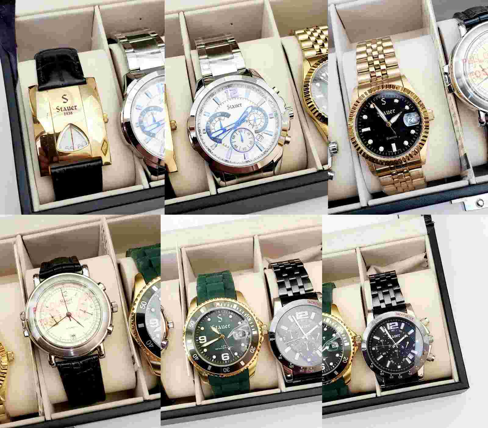 Lot Of 6 Men's Watches STAUER. In BOX