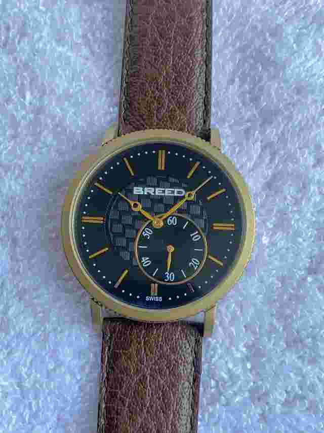 Modern 43mm Breed George and Maxwell Steel Slim Quartz Swiss Made Wristwatch