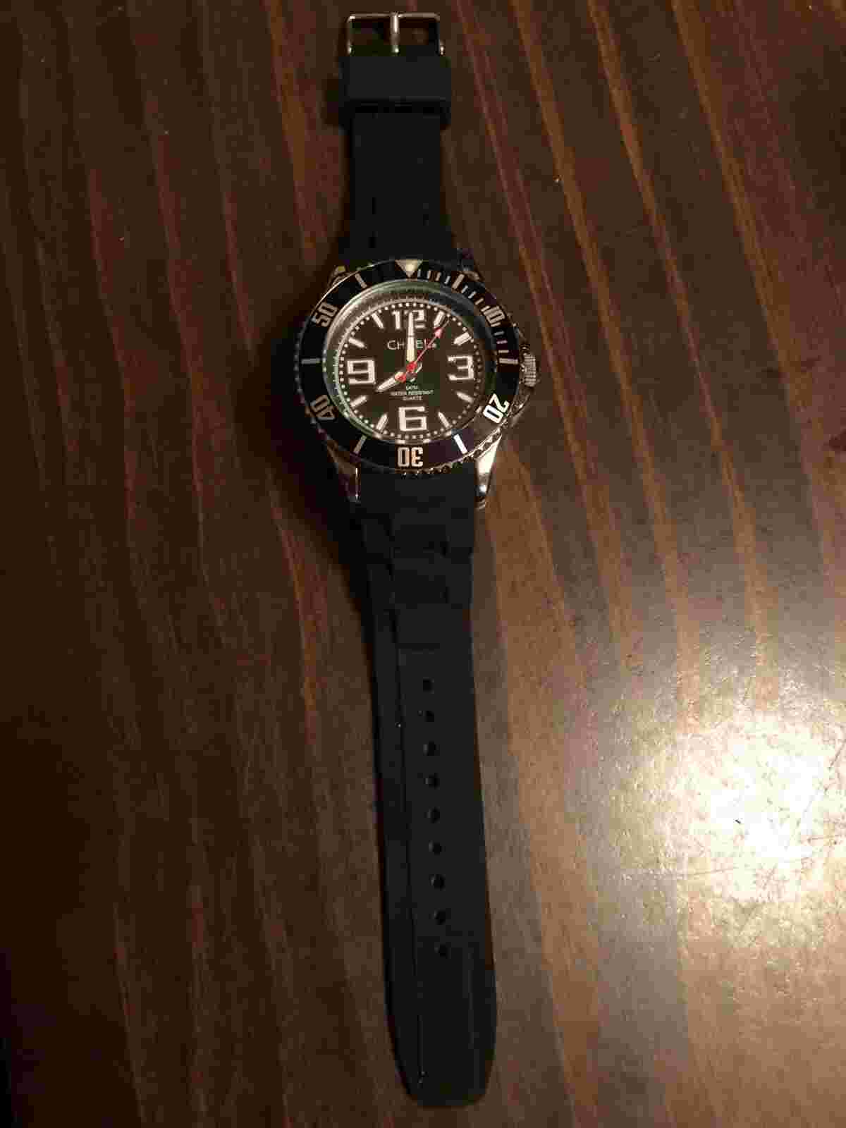 Used Chisel Mens Chisel 5ATM Water Resistant Watch W/ Box And Bracelet Free Ship