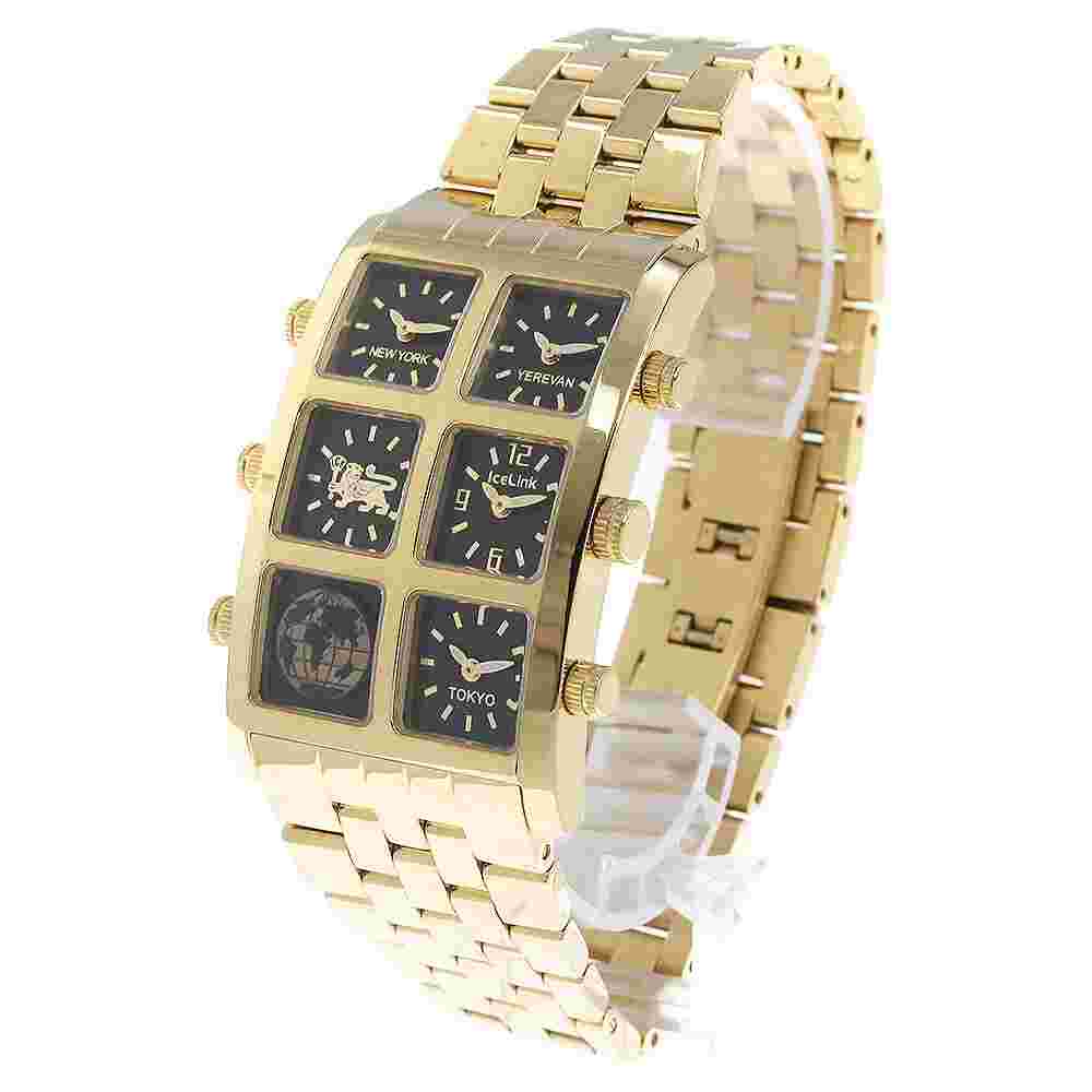 ICE LINK Generation 6TZ 4 time Black Dial Quartz Men's Watch_861629
