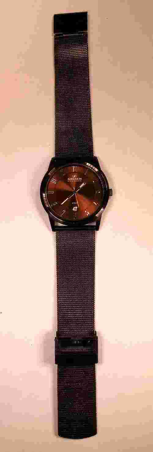 GRENEN-Denmark-Men's 3-ATM Quartz Stainless Steel Dress Watch-RUNS-FREE SHIPPING