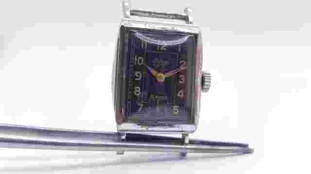 Bifora Wrist Watch 15 Jewels Black Dial Art Deco D.R.G.M. WW2